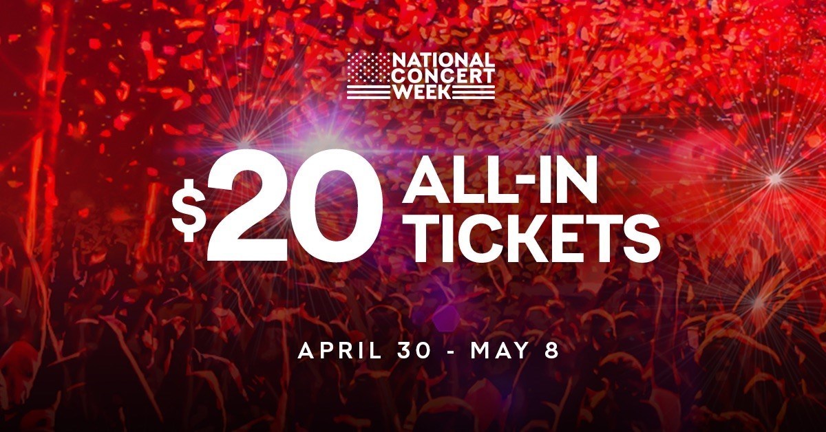 Live Nation launches ‘National Concert Week’ with 20 allin ticket