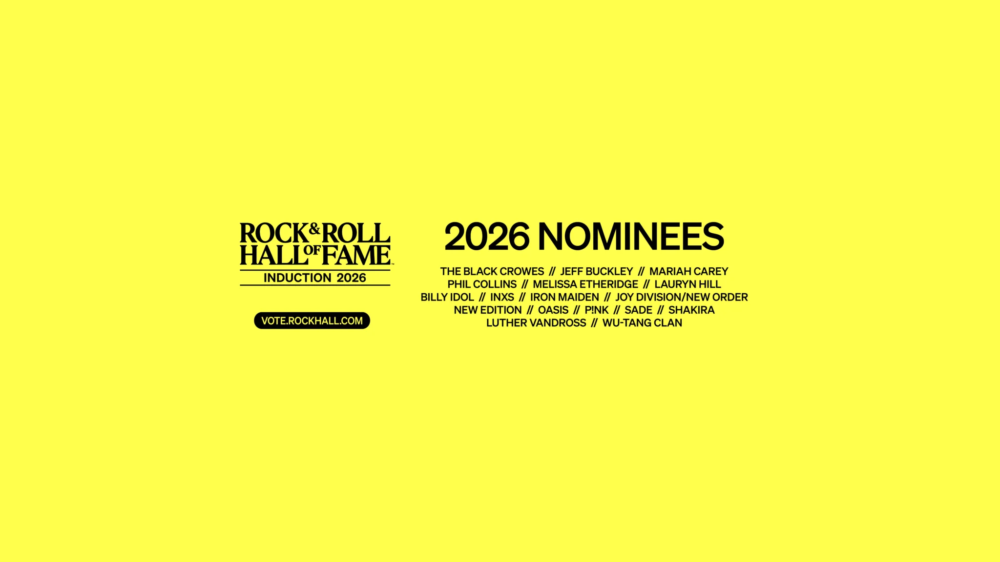 Rock & Roll Hall of Fame 2026 inductees