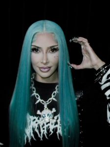 Kim Kardashian as North West for Halloween